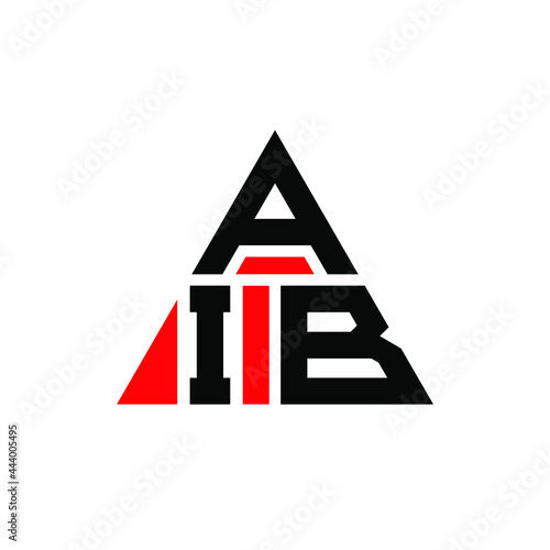 AIB triangle letter logo design with triangle shape. AIB triangle logo design monogram. AIB triangle vector logo template with red color. AIB triangular logo Simple, Elegant, and Luxurious Logo. AIB  photo