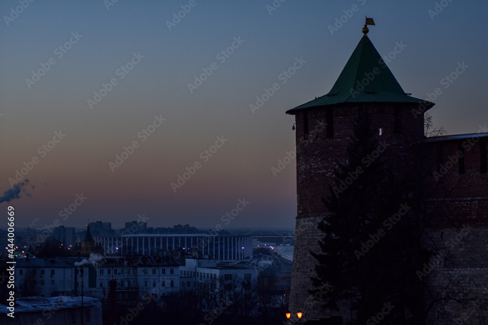 gentle sunset in Nizhny Novgorod