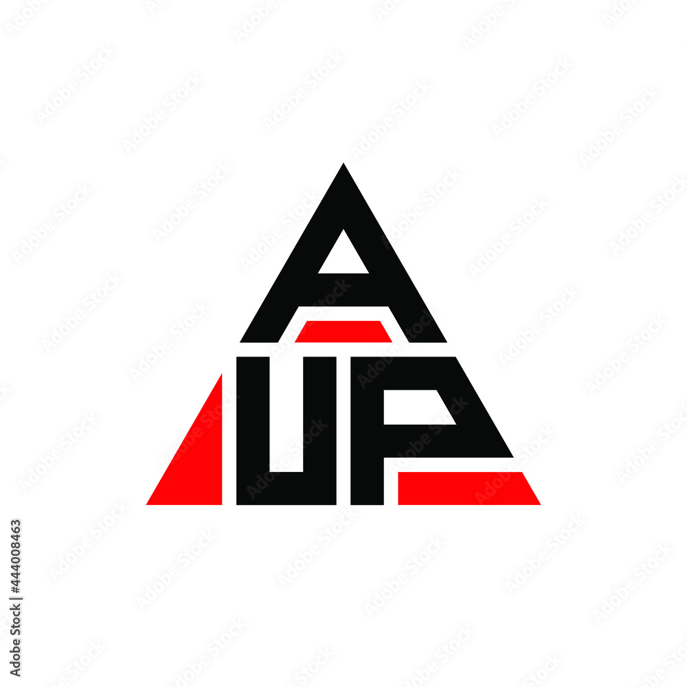 AUP triangle letter logo design with triangle shape. AUP triangle logo ...