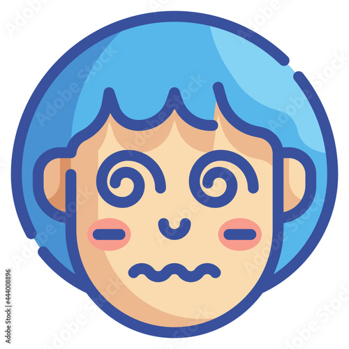 dizzy line icon