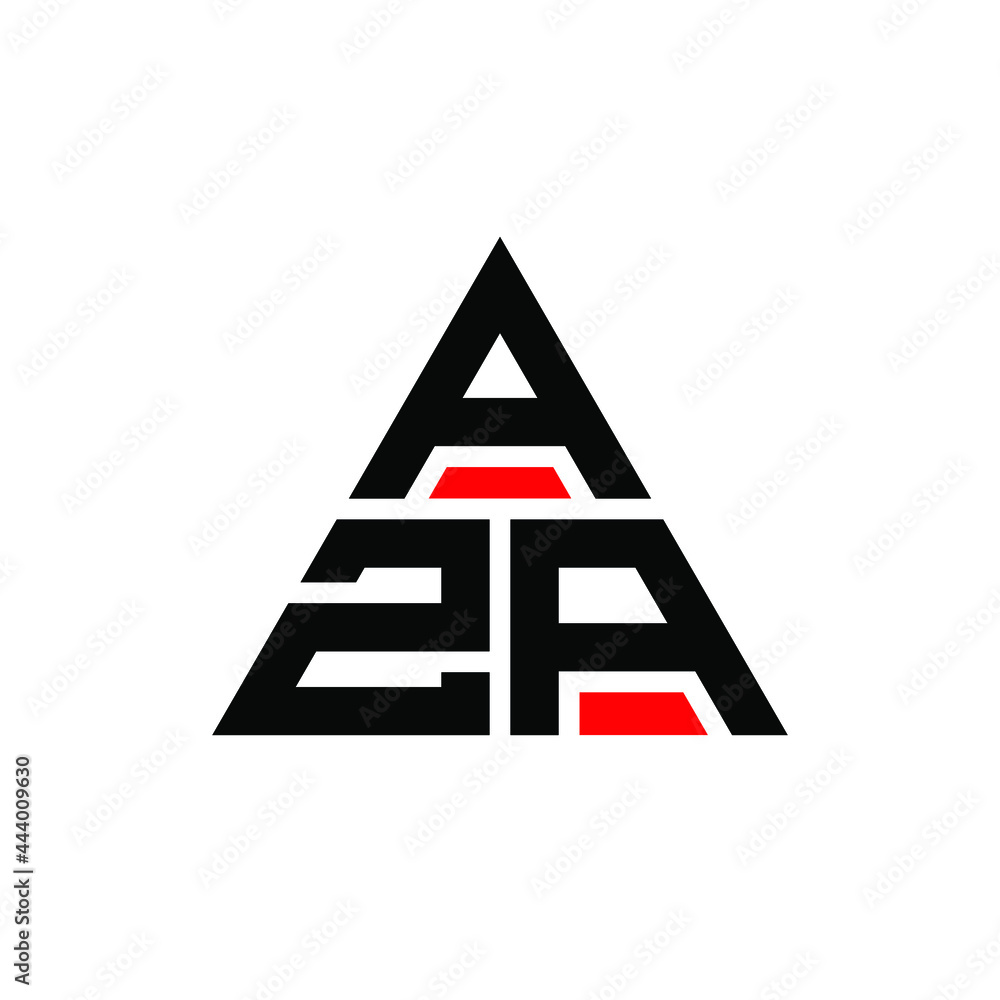 AZA triangle letter logo design with triangle shape. AZA triangle logo ...