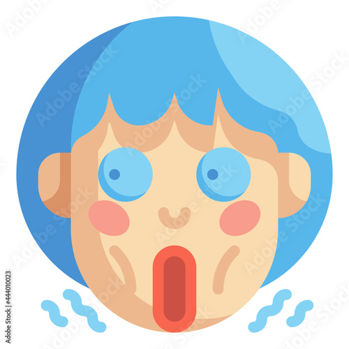 screaming flat icon