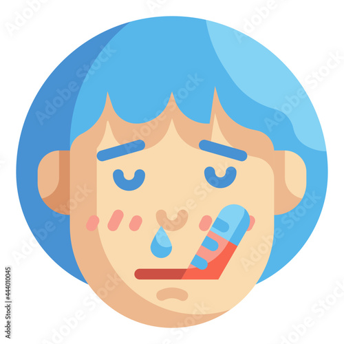 sick flat icon
