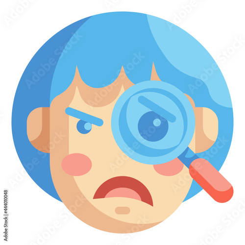 suspicious flat icon