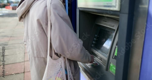 Entering Her Bank Pin Safely