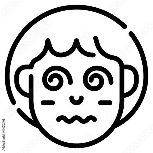 dizzy line icon