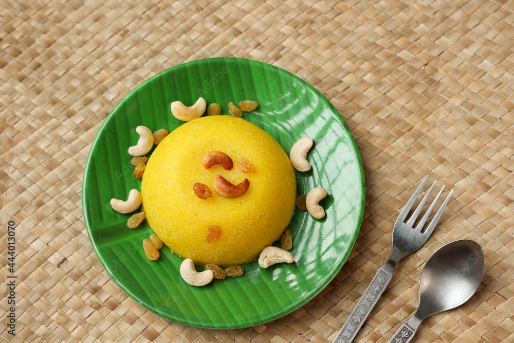 Rava kesari , Kesari bath , sheera or suji halwa Indian sweet food