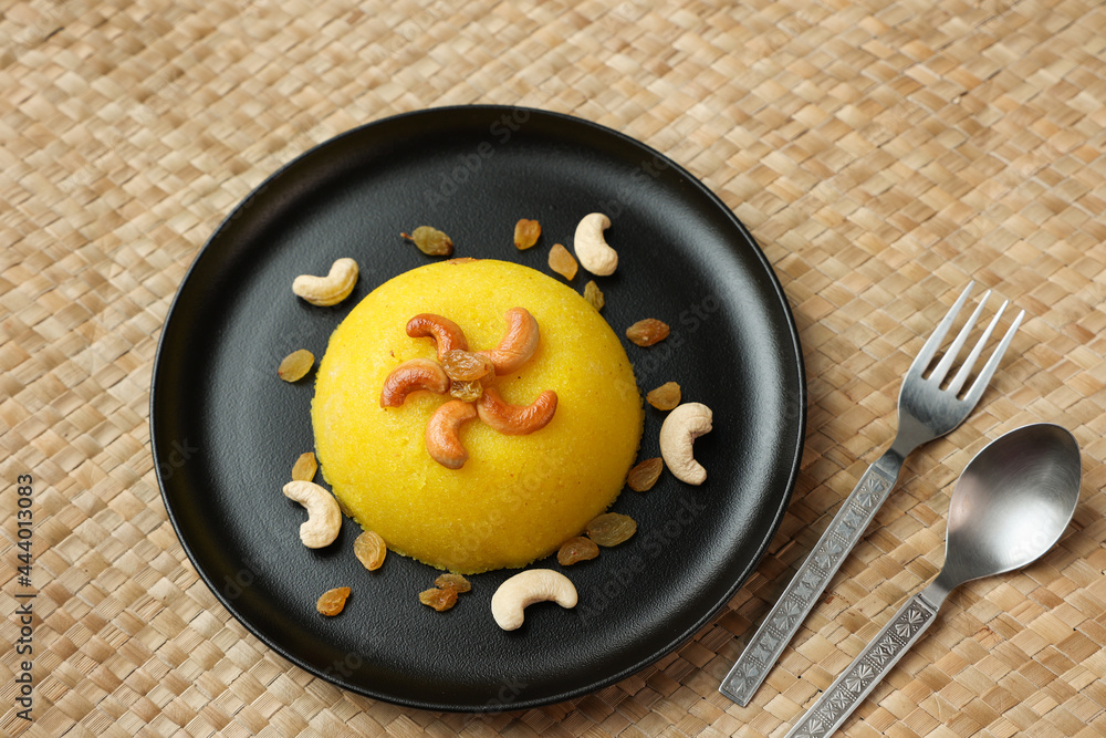 Rava kesari , Kesari bath , sheera , suji halwa Indian sweet food