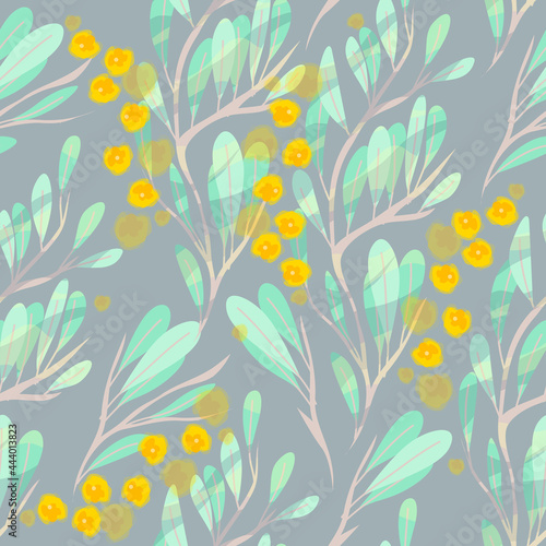 Seamless Yellow Flower Background