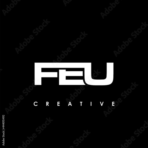 FEU Letter Initial Logo Design Template Vector Illustration