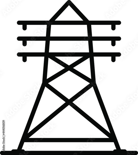 Substation line Icon. Grid icon sign vector illustration transparent background. Electrical substation sign