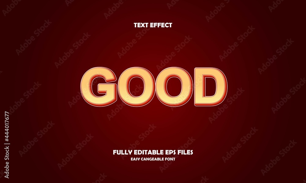 Editable text effect good title style
