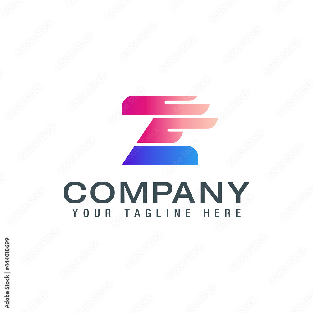 Z letter logo with wing. Wing logo with Z letter concept Z letter logo with wing. Wing logo with Z letter concept