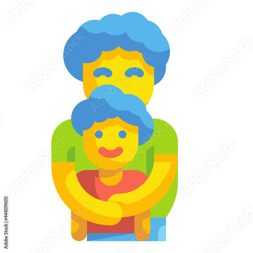 hug flat icon