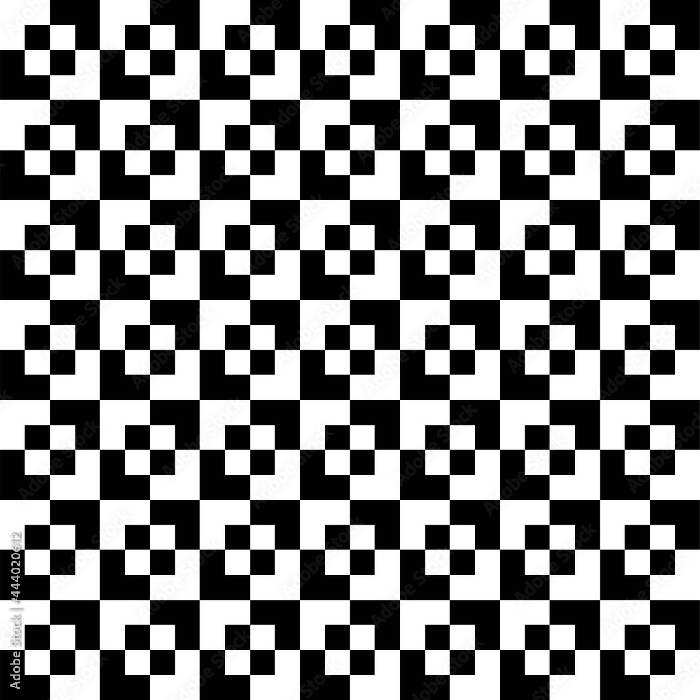 Fototapeta premium Abstract geometric seamless pattern. Black and white geometric background. Modern pattern. Vector.