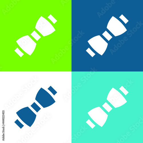 Bow Tie Flat four color minimal icon set