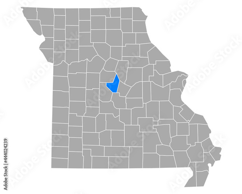 Karte von Moniteau in Missouri photo