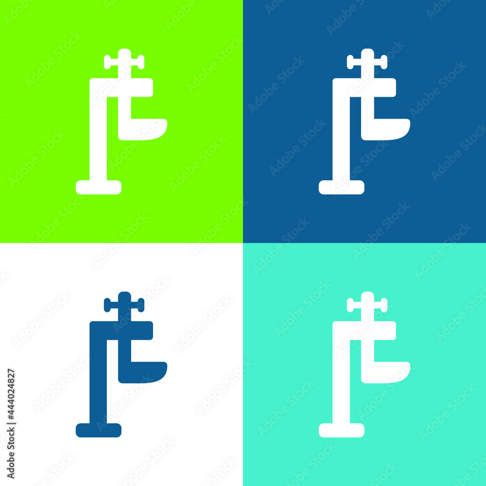 Adjustment System Flat four color minimal icon set Adjustment System Flat four color minimal icon set
