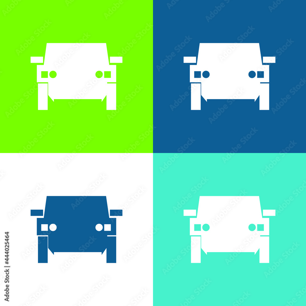All Terrain Vehicle Flat four color minimal icon set All Terrain Vehicle Flat four color minimal icon set