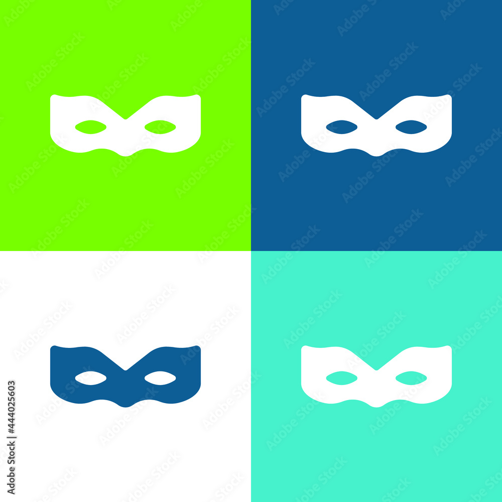 Anonymous Flat four color minimal icon set Anonymous Flat four color minimal icon set