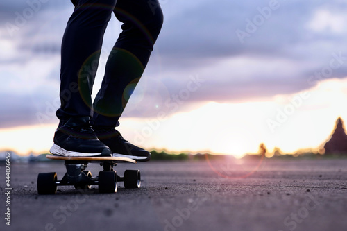 person riding on the surf skateboard