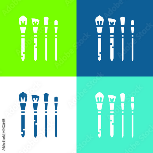 Blush Flat four color minimal icon set