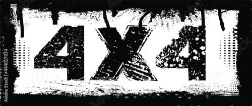 Vector 4x4 stamp . Textured  Design Element .  Mud splash grunge texture. banner 