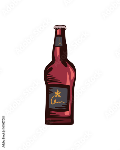 bottle of beer isolated