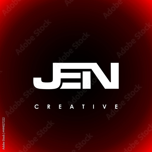 JEN Letter Initial Logo Design Template Vector Illustration photo