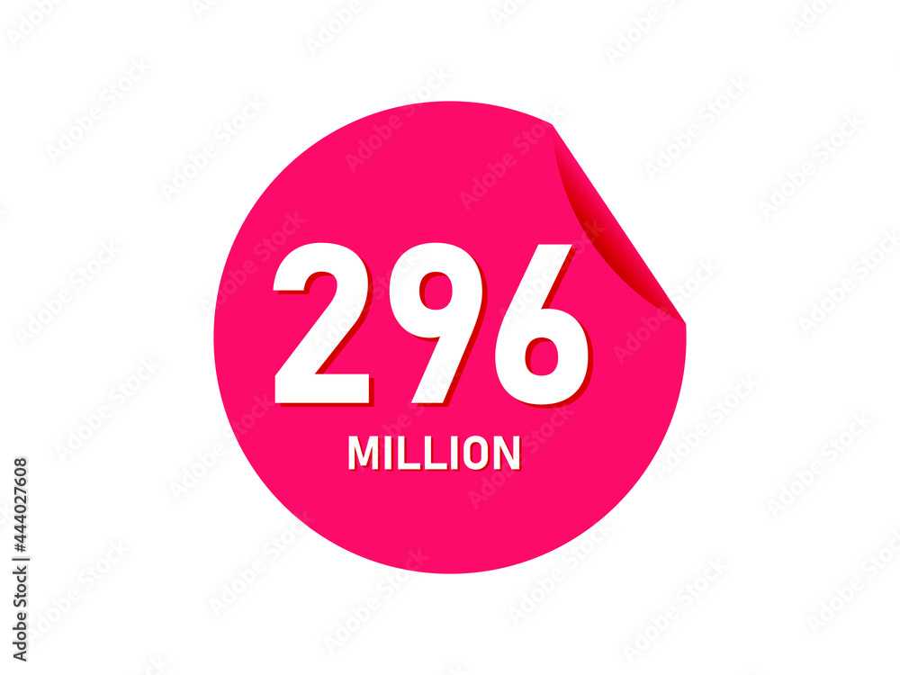 296 million texts on the white background 296 million texts on the white background