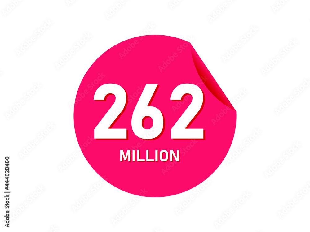 262 million texts on the white background 262 million texts on the white background
