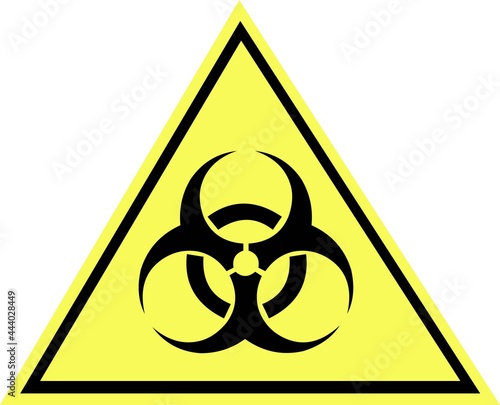Vector illustration of biohazard symbol or icon