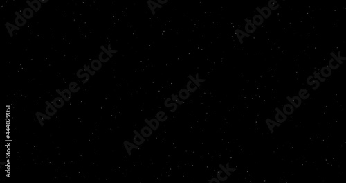 Bright stars twinkle in the night sky with camera panning from left to right