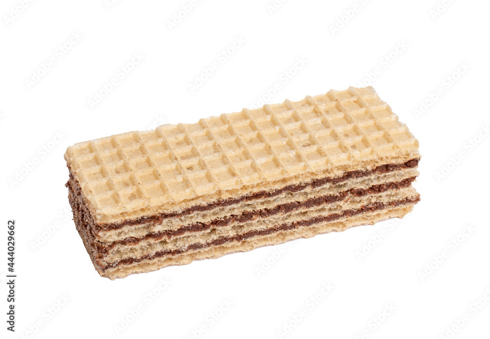 Chocolate wafer biscuits isolated on white background Chocolate wafer biscuits isolated on white background