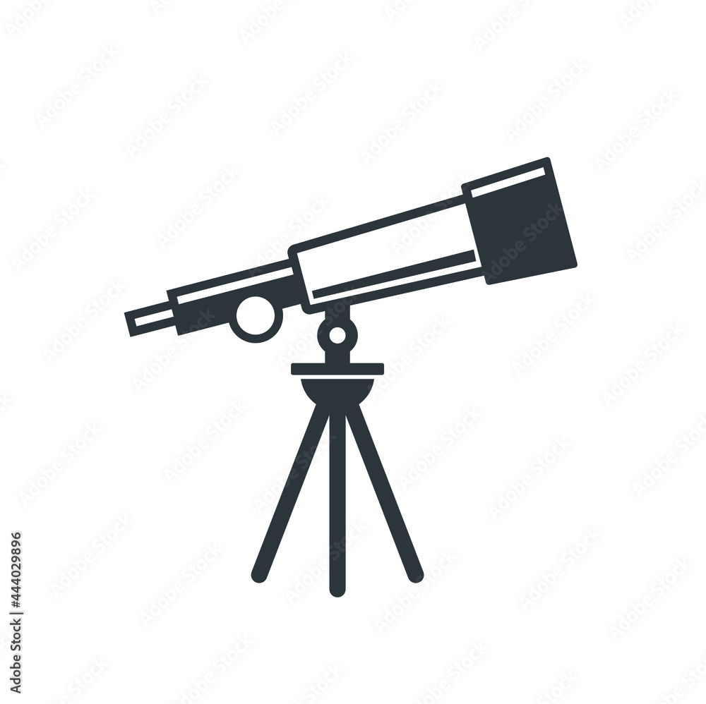 illustration of telescope, telescope icon, vector art. illustration of telescope, telescope icon, vector art.