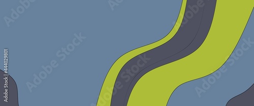 Abstract background. The waves. The banner. Blue, Green. Landing Page