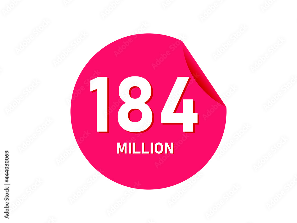 184 million texts on the white background 184 million texts on the white background