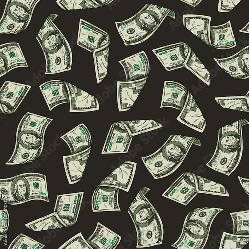 Money vintage seamless pattern