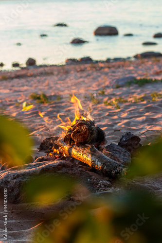 bonfire by the sea