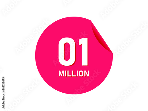 1 million texts on the white background