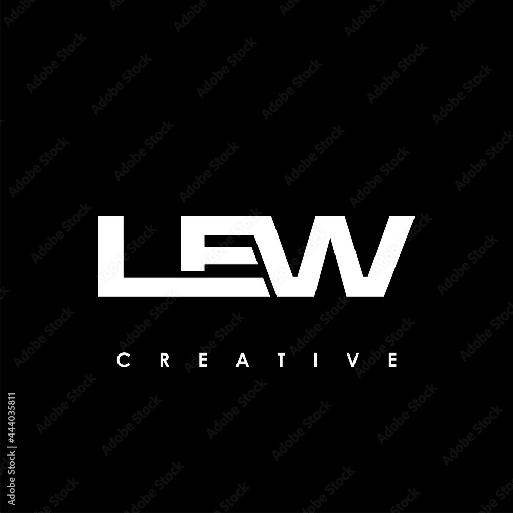 LEW Letter Initial Logo Design Template Vector Illustration