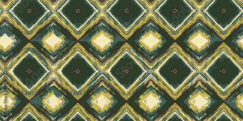 Vintage geometric seamless pattern. The texture of an antique carpet. Vector illustration