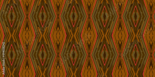 Vintage geometric seamless pattern. The texture of an antique carpet. Vector illustration