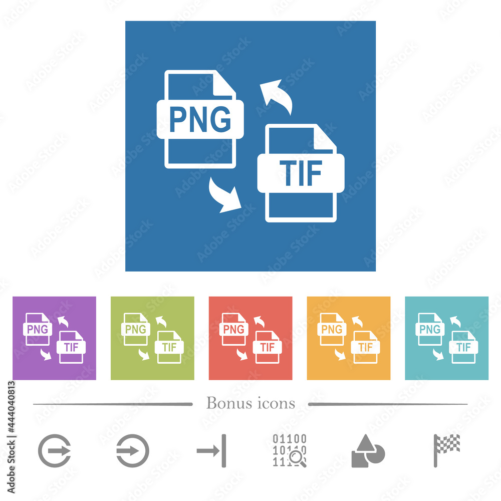 PNG TIF file conversion flat white icons in square backgrounds PNG TIF file conversion flat white icons in square backgrounds