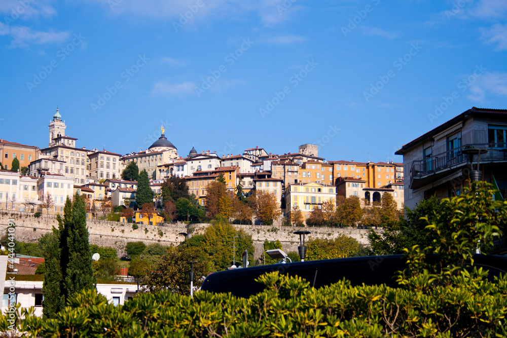 Fototapeta premium view of the old town Bergamo in Italy