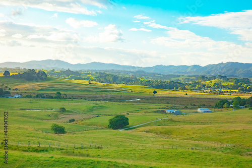 New Zealand farming industry in North Island countryside. © NuFa Studio