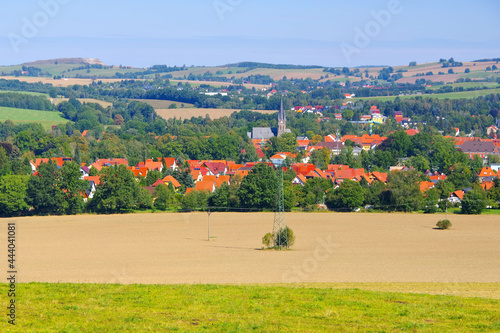 Neustadt in Sachsen, Stadtansicht - View over the the town Neustadt in Saxony, Germany photo