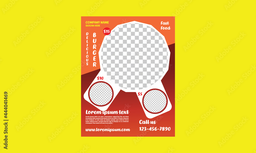 Restaurant menu flyer design template Restaurant menu flyer design template