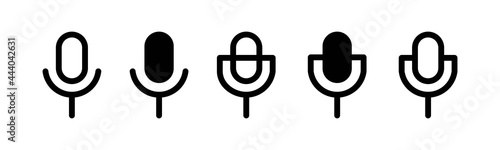 Vector graphic of podcast icon collection