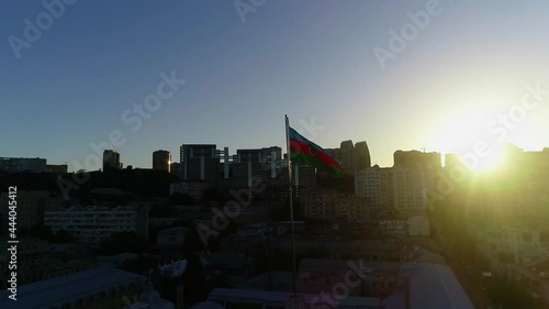 Sunset in the Baku city photo